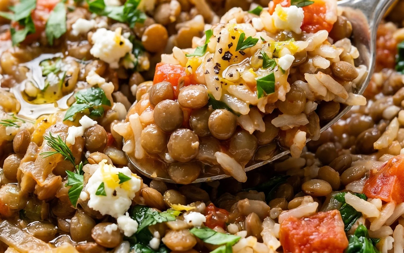 Easy Mediterranean Lentils and Rice