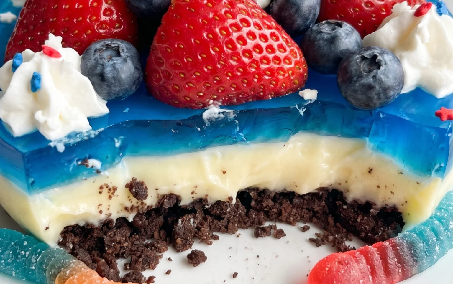 Red, White and Blue Dirt Cups