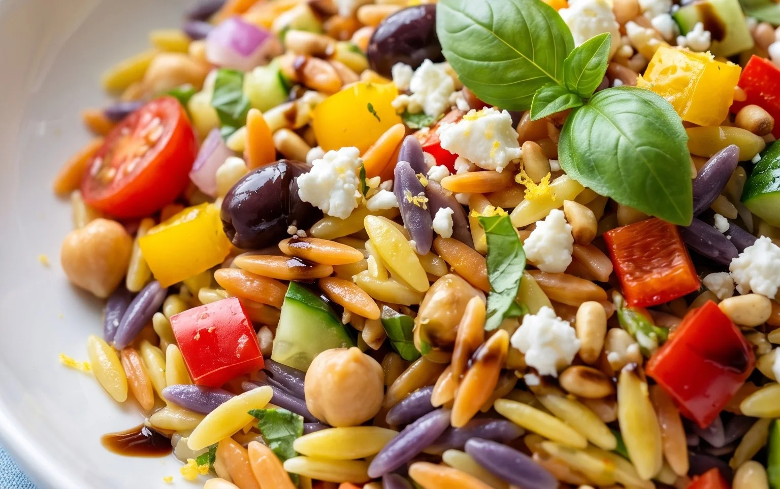 Rainbow Orzo Salad