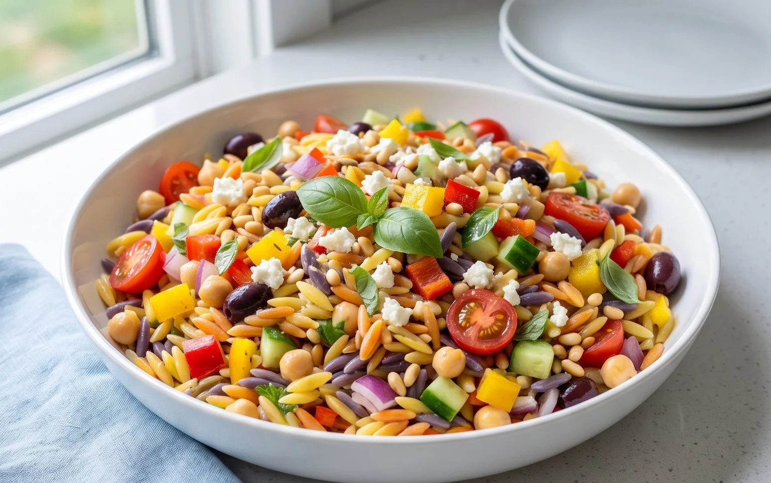 Rainbow Orzo Salad
