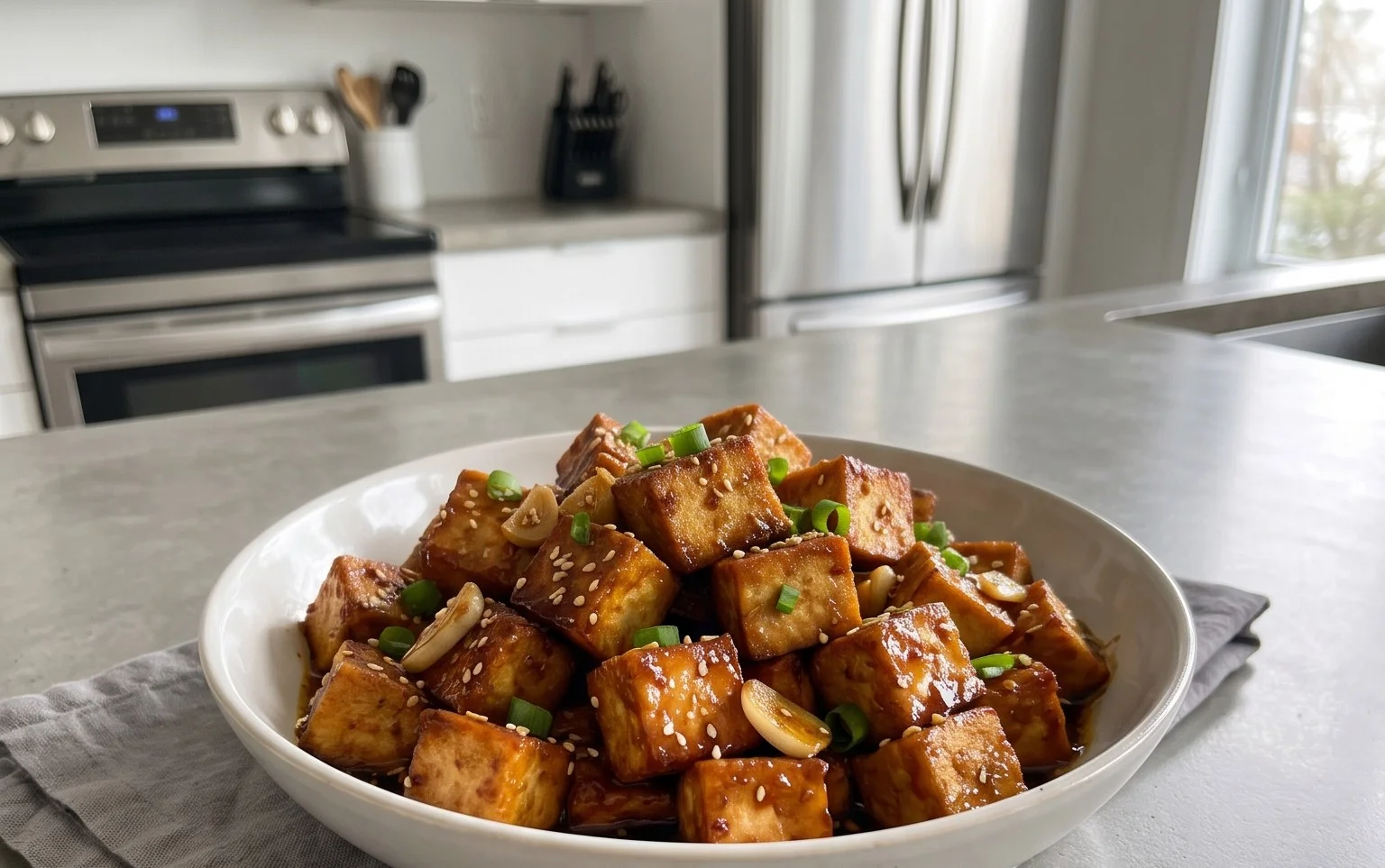 Honey Garlic Tofu