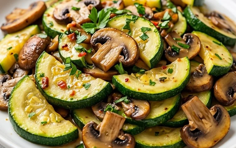 Skillet Zucchini and Mushrooms