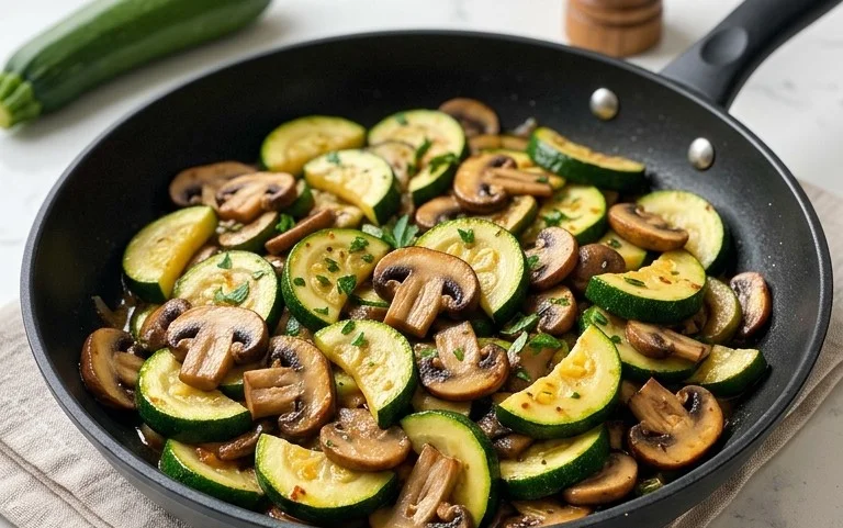 Skillet Zucchini and Mushrooms