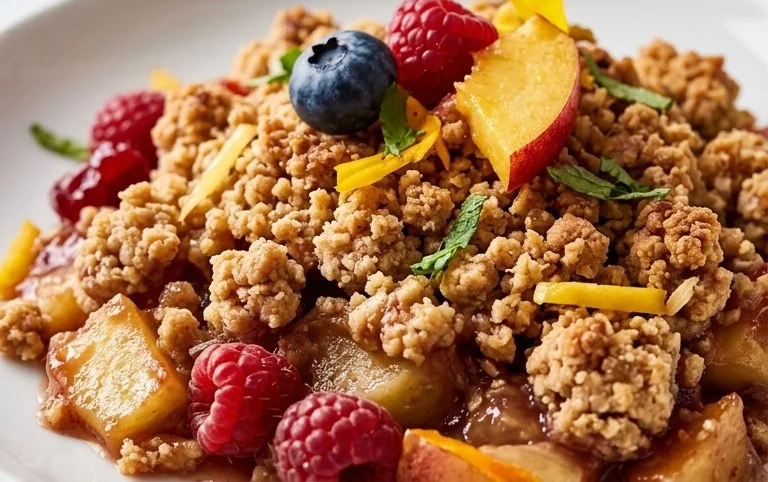 Healthy Breakfast Apple Crum extractble
