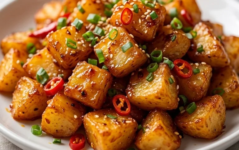 Crispy Honey Chilli Potatoes
