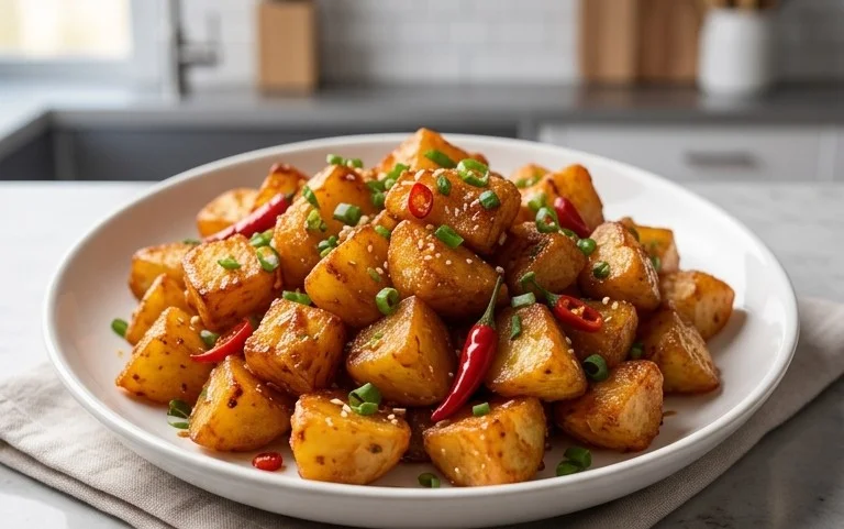 Crispy Honey Chilli Potatoes