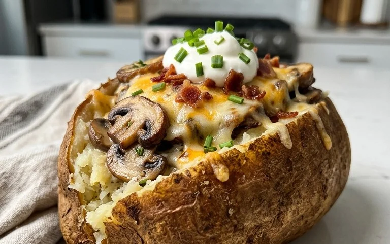 The Ultimate Stuffed Baked Potatoes with Mushrooms