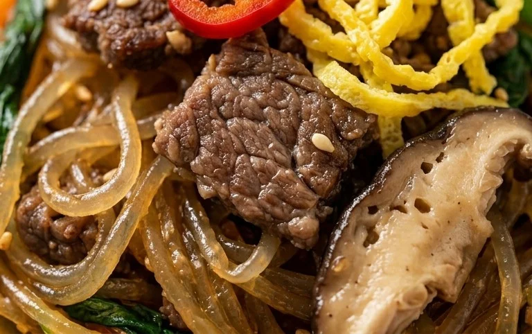 Japchae (Korean Glass Noodle Stir Fry)
