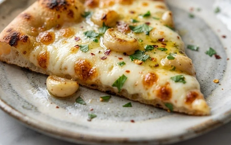 buttery garlic pizza