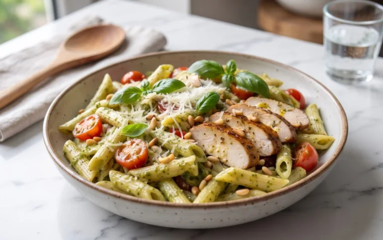 Creamy Chicken Pesto Pasta