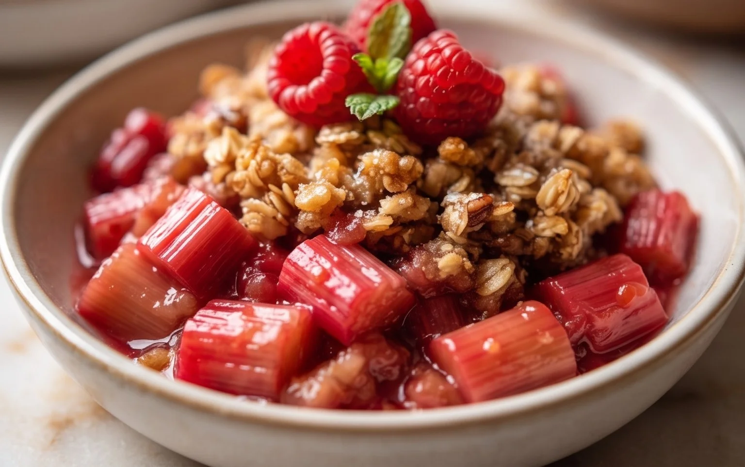 Easy Rhubarb Crisp