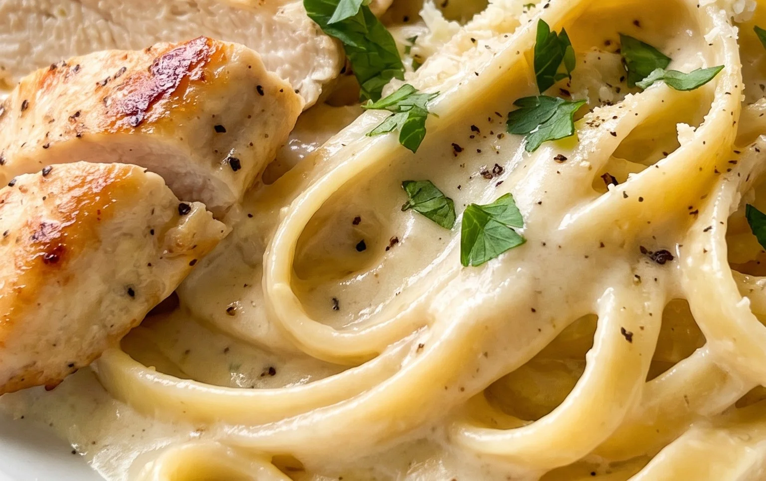 Low Calorie Chicken Alfredo