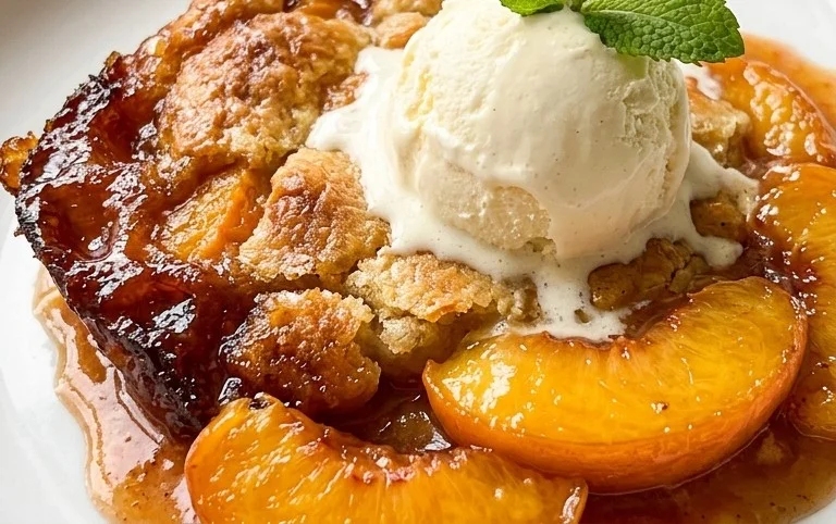 The Easiest Southern Peach Cobbler