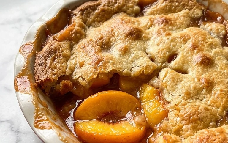 The Easiest Southern Peach Cobbler