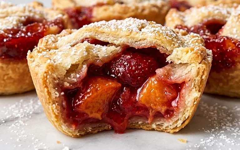 Strawberry Peach Pie Bites