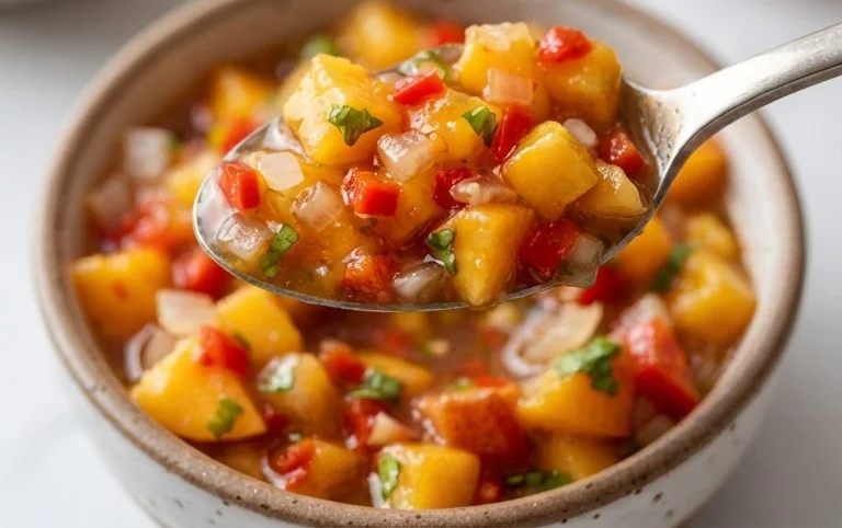 Sweet & Spicy Peach Salsa Canning Recipe