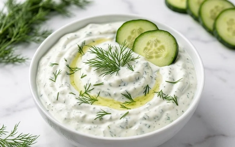 Cucumber Dip with Sour Cream and Dill