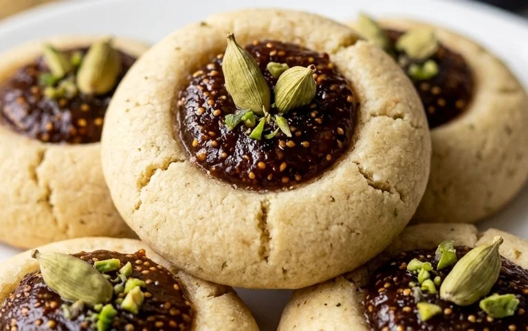Cardamom Fig Thumbprint Cookies
