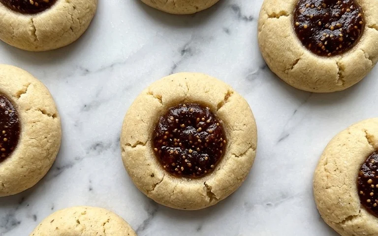 Cardamom Fig Thumbprint Cookies