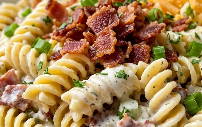 Beef Bacon Ranch Pasta Salad