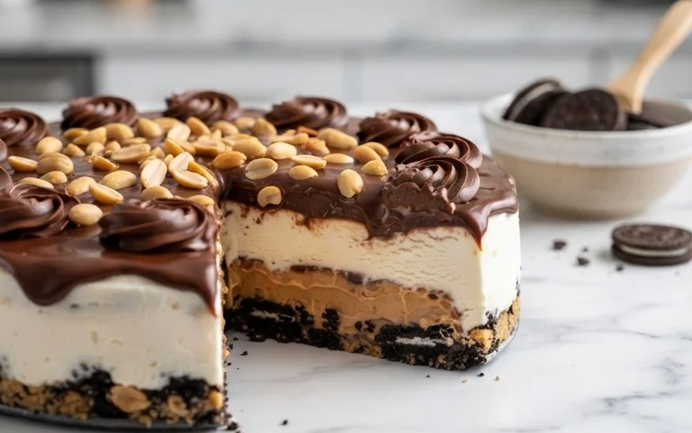 Buster Bar Ice Cream Cake