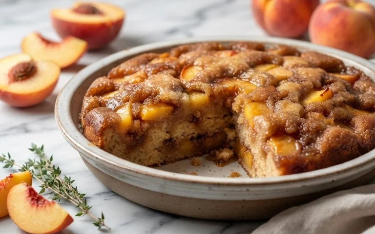 Brown Sugar Peach Cake