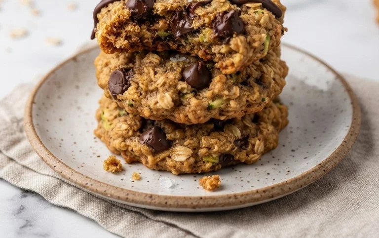Healthy Zucchini Oatmeal Cookies