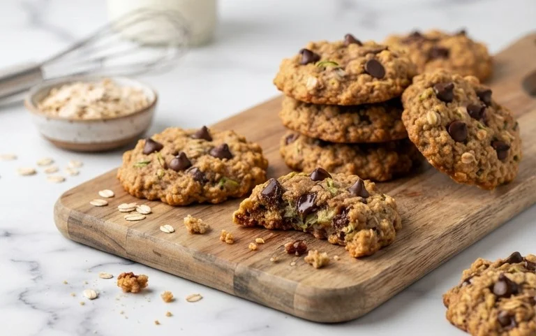 Healthy Zucchini Oatmeal Cookies