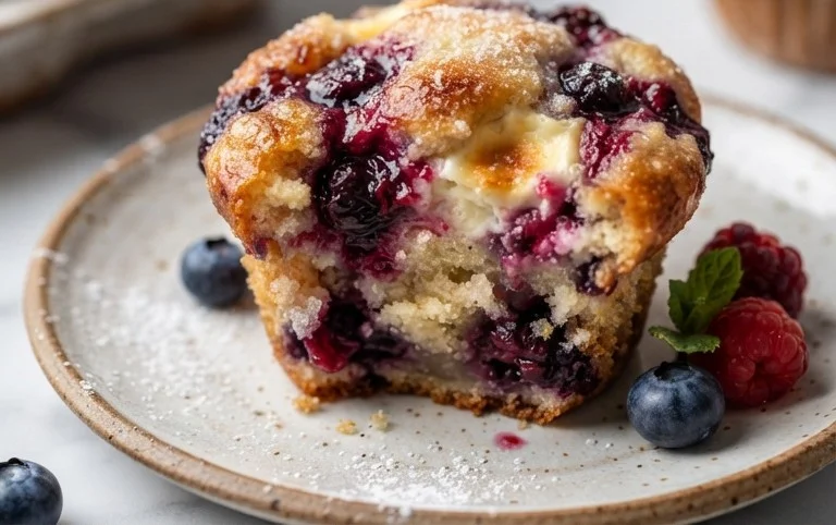 Berry Cream Cheese Muffins