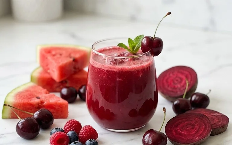 Watermelon Cherry Berry Beet Juice